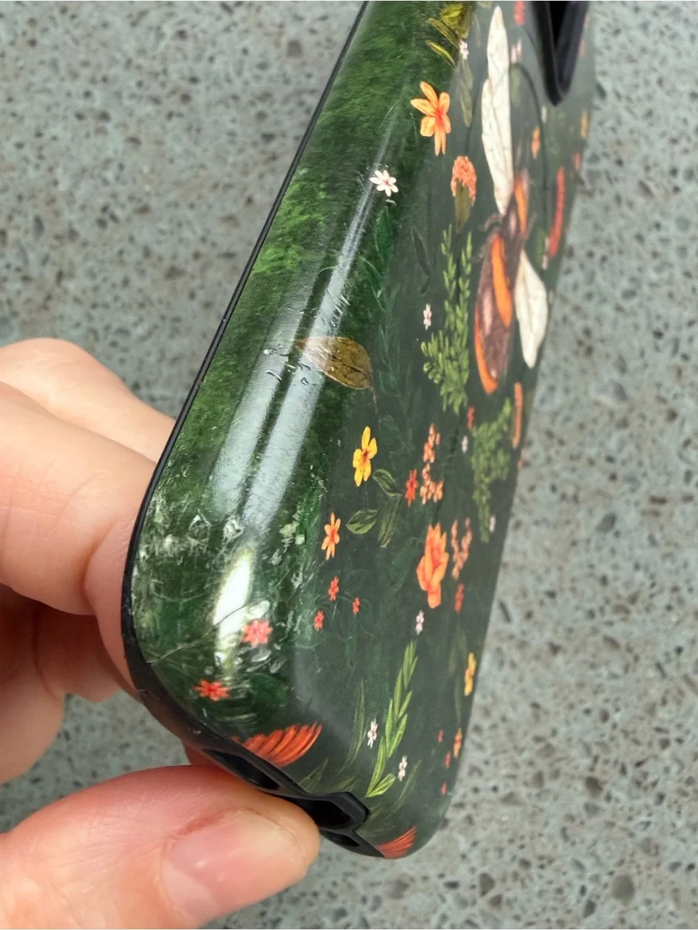 Stringberry Jade Mosinski Bees & Floral Green  Protective Case - iPhone 15 Pro